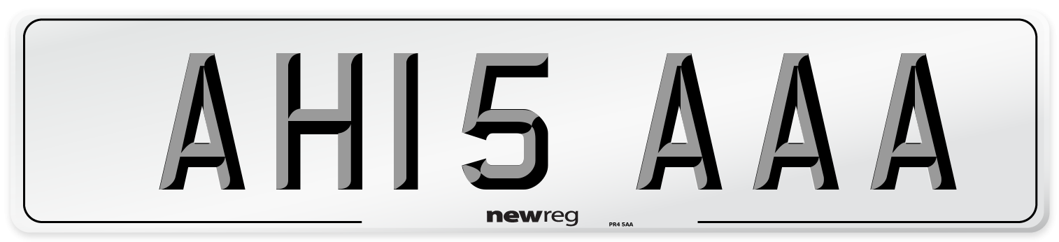AH15 AAA Number Plate from New Reg